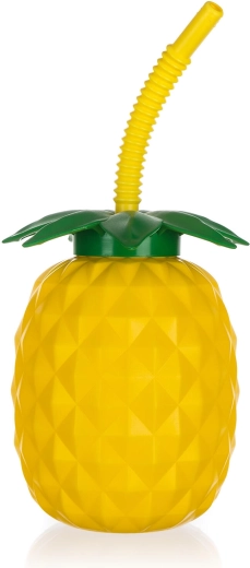 Butelka ze słomką Pineapple 880 ml plastikowa