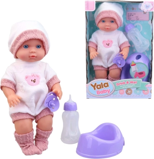 Lalka z butelką i nocnikiem 30 cm MaDe