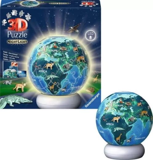 Ravensburger świecąca 3D układanka Nocna Ziemia 72 elementy