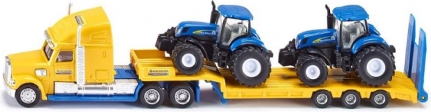 Samochód ciężarowy z traktorami New Holland