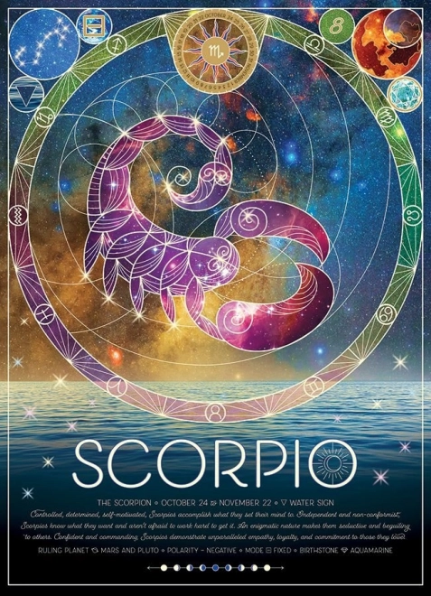 Puzzle COBBLE HILL Znaki zodiaku: Skorpion 500 elementów