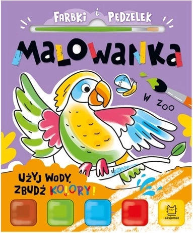 Wodne kolorowanki z pędzelkiem i farbami w zoo