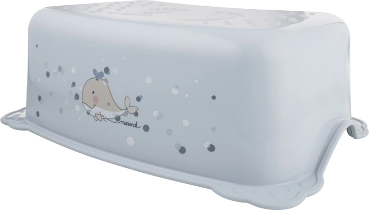 Maltex antypoślizgowy stołek Wielorybek, satin blue