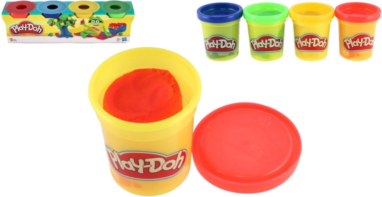 Plastelina Play-Doh w 4 podstawowych kolorach – 4 szt.