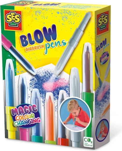 Pisaki dmuchane ze zmieniającymi się kolorami, zestaw 7 szt.
