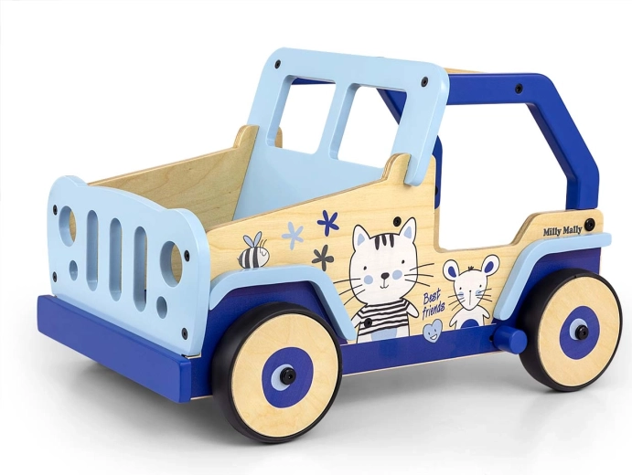 Drewniany chodzik i pchacz Milly Mally Explorer cat and mouse
