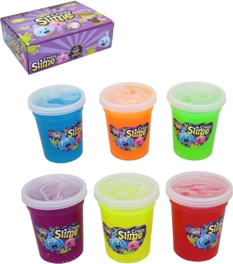 Crazy Slime – zestaw 12 kolorowych kubeczków w stojaku, 7 cm