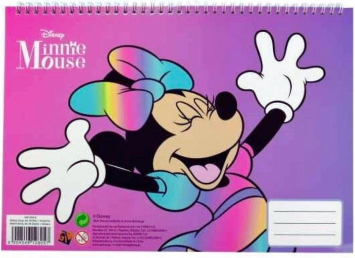 Blok spiralny z naklejkami Minnie - 1 sztuka