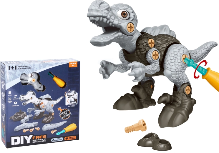 Dinozaur do skręcania ze szkieletem