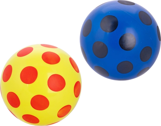 Gumowa piłka w kropki 23 cm dla dzieci