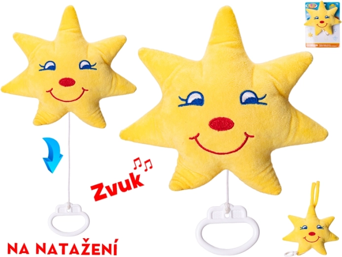 Pluszowa gwiazdka z nakręcaną pozytywką, 20 cm