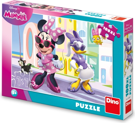 Disney Minnie i Daisy w mieście – puzzle dziecięce 100 XL elementów