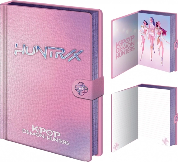 Dziennik i notes A5 z zamkiem K-POP Demon Hunters