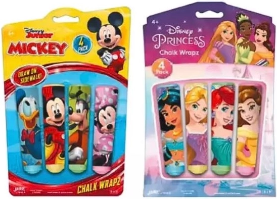 Kreda chodnikowa John Disney, 4 kolory, mix wzorów - 1 sztuka