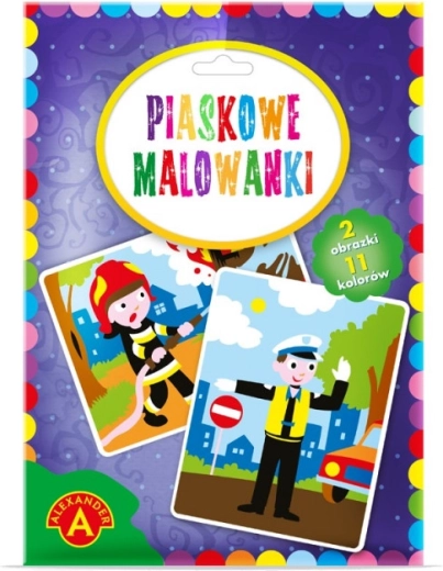 Obrazy z piasku policjant, strażak