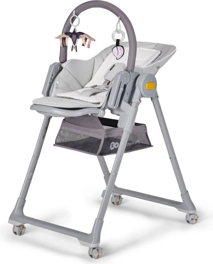 Kinderkraft Select krzesełko do karmienia i leżaczek 2w1 Lastree grey