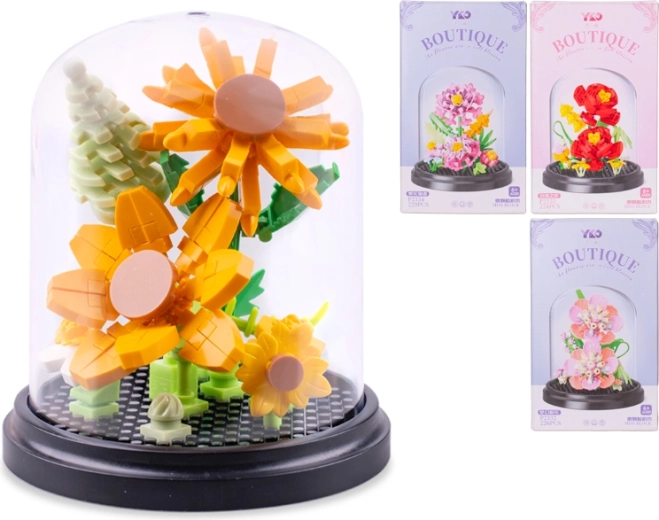 Klocki kwiaty 224–229 elementów z osłoną przeciwkurzową