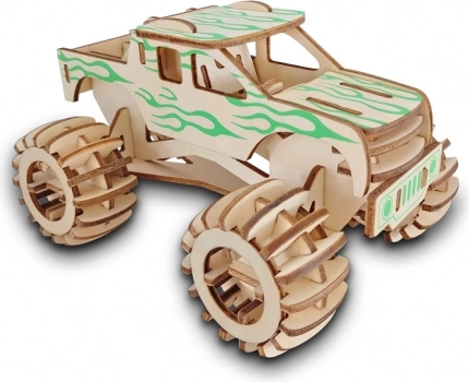 Drewniane 3D Puzzle Monster Truck