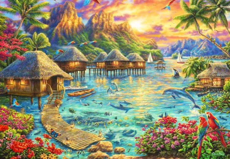 Grafika Art Collection: Puzzle tropikalna oaza 1000 elementów