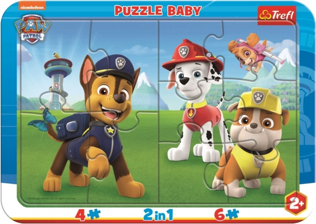 Baby puzzle Szczęśliwa PSI PATROL 2w1, 10 elementów