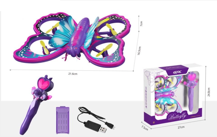 Dron motyl sterowany magiczną różdżką