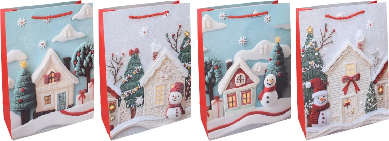 Świąteczna torba prezentowa L 30 × 40 × 12 cm - 1 sztuka