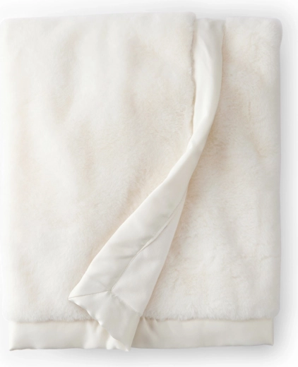 Carter's dziecięcy koc ze sztucznego futra White 80 × 110 cm