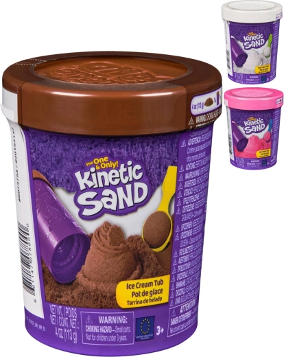 Spin Master Kinetic Sand piasek kinetyczny lody z łopatką w pojemniku - 1 sztuka