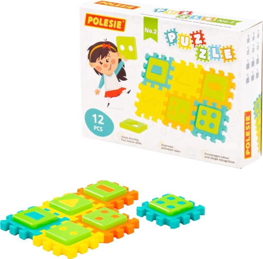 Dziecięce puzzle wkładane – 12 elementów