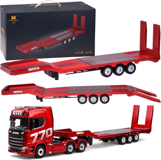 Naczepa–platforma RC Huina 1502 do Scania 1501, skala 1:18