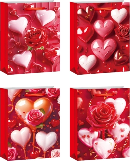 Torba prezentowa XL Serduszka dla zakochanych 40 × 55 cm