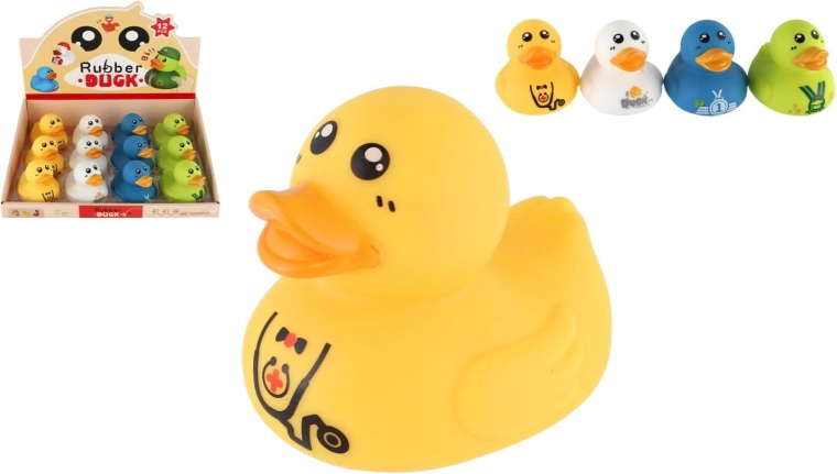 Kaczuszka do kąpieli 8 cm – 4 kolory (12 szt. w pudełku)