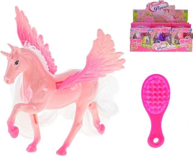 Magiczny jednorożec z skrzydłami 12,5 cm z grzebieniem