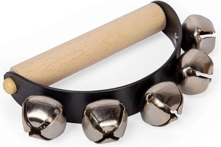 Bigjigs Toys dziecięce dzwoneczki z drewnianą rączką