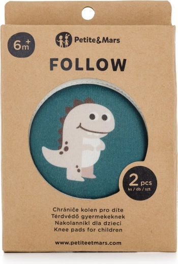 Petite&Mars elastyczne ochraniacze na kolana do raczkowania Follow Misty Green