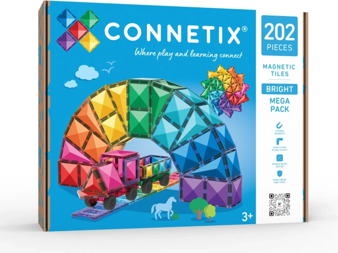 Magnetyczny zestaw konstrukcyjny Bright Mega Pack, 202 elementy