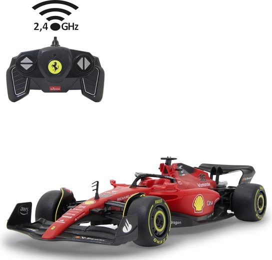 Czerwony model RC Ferrari F1-75 w skali 1:18