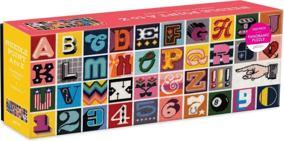 Galison panoramiczna układanka haftowanie od A do Z 1000 elementów