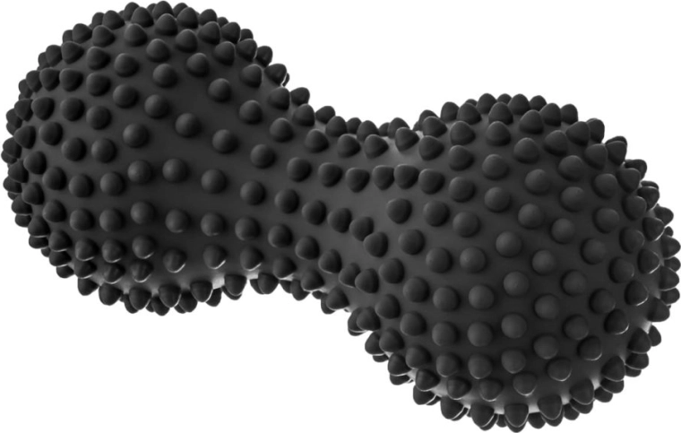 Kolczasty duoball do masażu TULLO – czarny