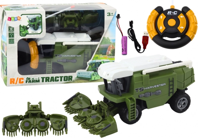 RC kombajn rolniczy zielony