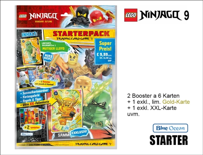 LEGO NINJAGO karty kolekcjonerskie seria 9 – pakiet startowy
