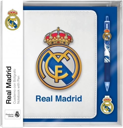 Zestaw notes z 10‑kolorowym długopisem REAL MADRID