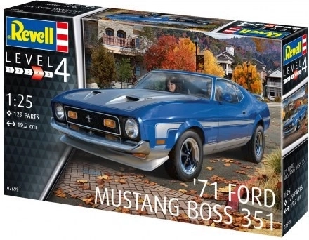 Plastikowy model auta 71 Ford Mustang Boss 351 1/25