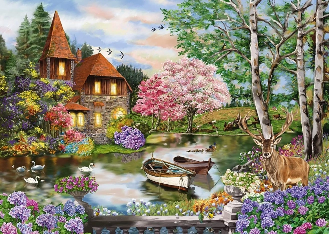 Puzzle Dom nad jeziorem 1000 elementów SCHMIDT
