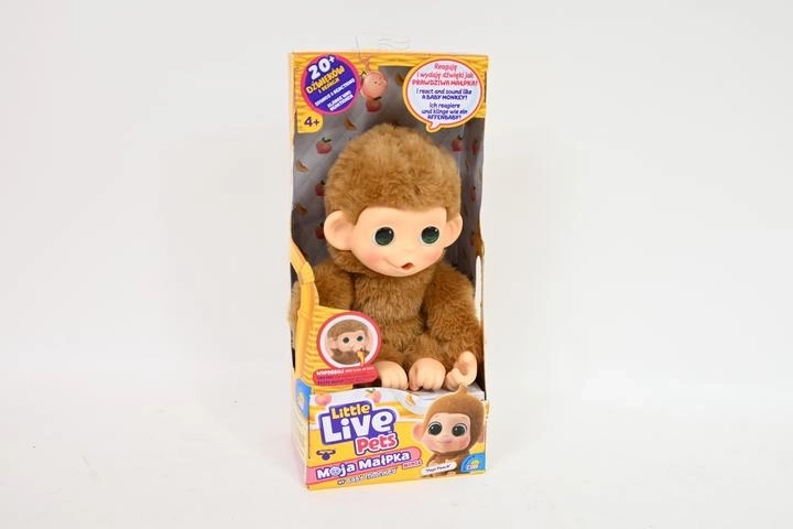 Little Live Pets My Baby Monkey Minis interaktywna małpka Pepi Peach
