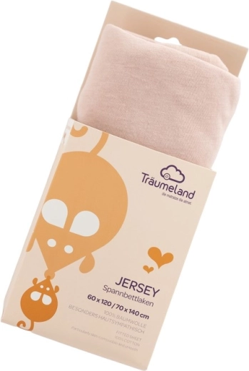 Prześcieradło jersey Träumeland uni rose smoke