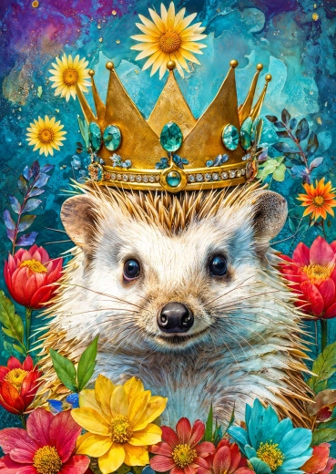 Puzzle Enjoy ukoronowany jeż 1000 elementów