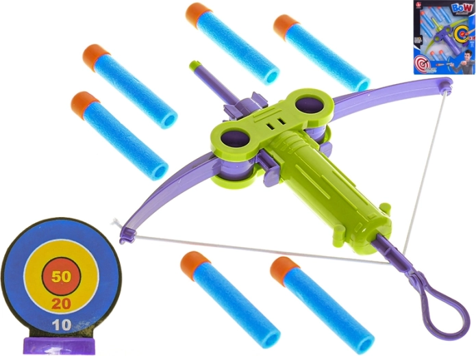 Dziecięca kusza z celem i piankowymi nabojami