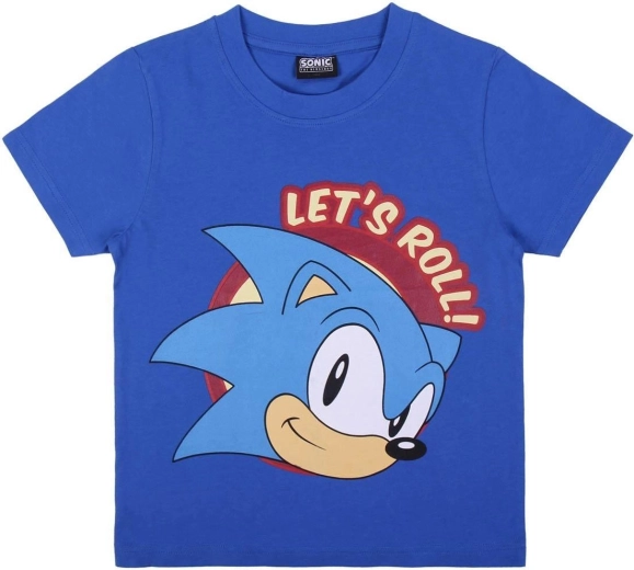 Niebieska bawełniana koszulka Sonic