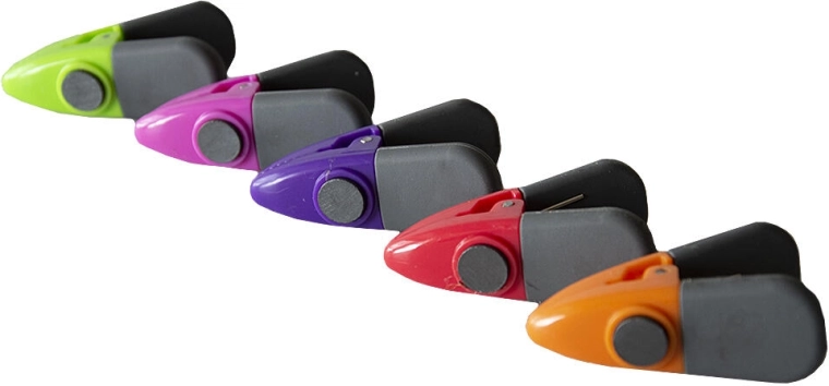 Magnetyczne klipsy na lodówkę – mix kolorów, 5 szt.